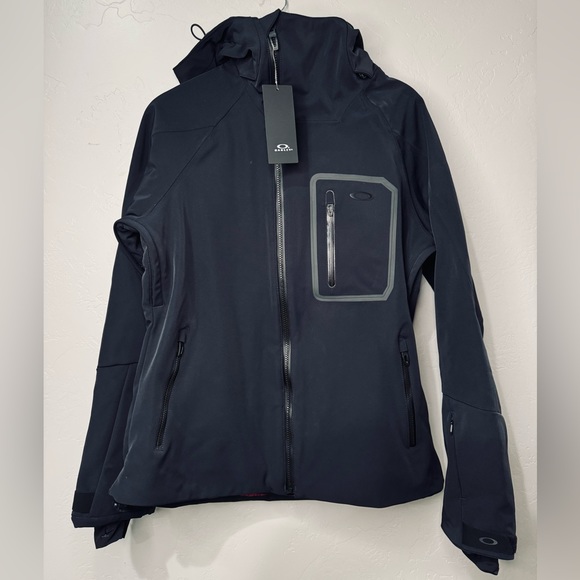 Oakley Soft Shell Jacket 10k Performance Fit Black Merlot Lined SZ Medium NWT - Picture 3 of 16